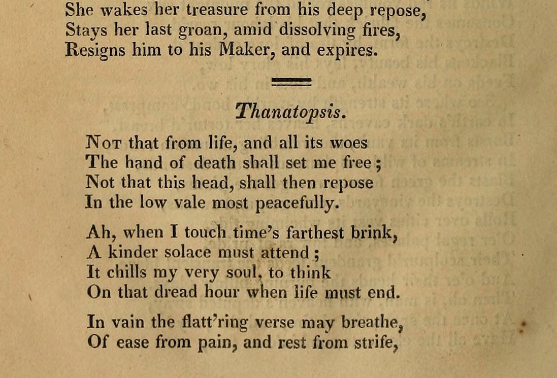 WILLIAM CULLEN BRYANT (1794–1878), “Thanatopsis,” North American Review ...